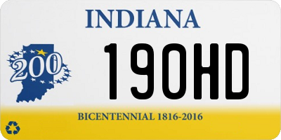 IN license plate 190HD