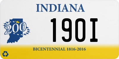 IN license plate 190I