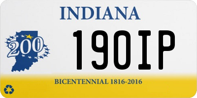 IN license plate 190IP