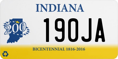 IN license plate 190JA