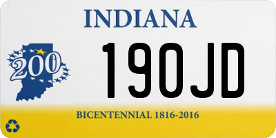 IN license plate 190JD