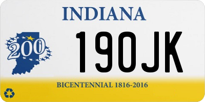 IN license plate 190JK