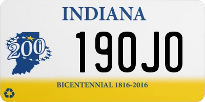 IN license plate 190JO