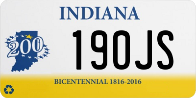 IN license plate 190JS