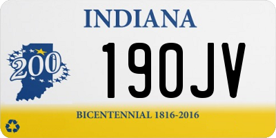 IN license plate 190JV