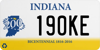 IN license plate 190KE