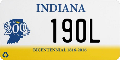 IN license plate 190L