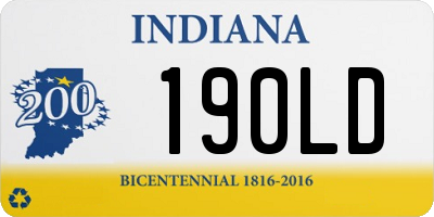 IN license plate 190LD