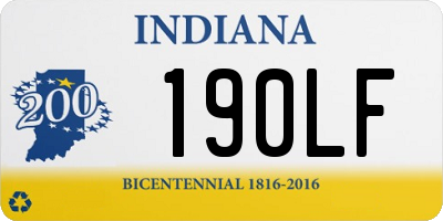 IN license plate 190LF