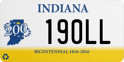 IN license plate 190LL