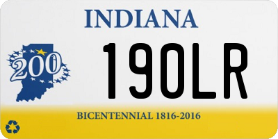 IN license plate 190LR