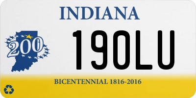 IN license plate 190LU