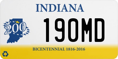 IN license plate 190MD