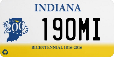 IN license plate 190MI