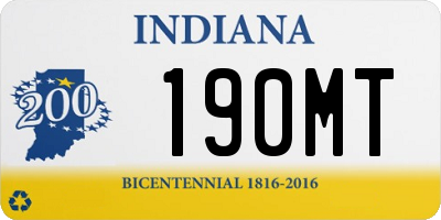 IN license plate 190MT