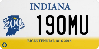 IN license plate 190MU