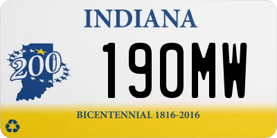 IN license plate 190MW