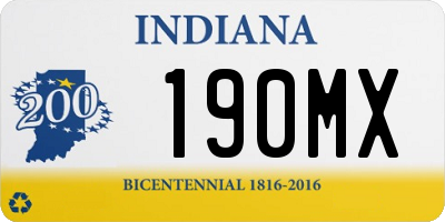 IN license plate 190MX