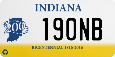 IN license plate 190NB