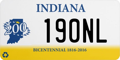 IN license plate 190NL