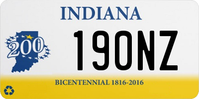 IN license plate 190NZ