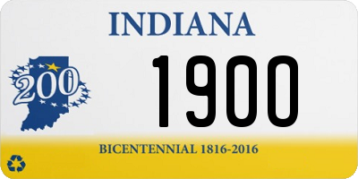 IN license plate 190O