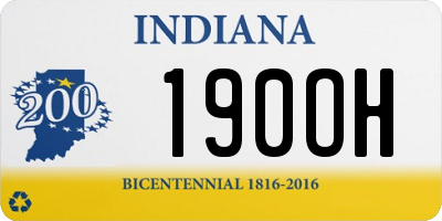 IN license plate 190OH