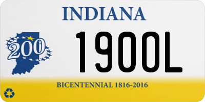 IN license plate 190OL