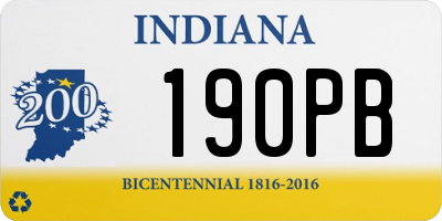 IN license plate 190PB