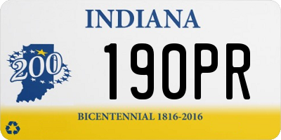 IN license plate 190PR