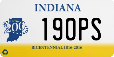 IN license plate 190PS