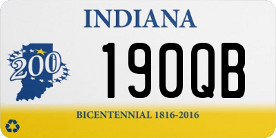IN license plate 190QB