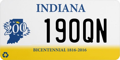 IN license plate 190QN