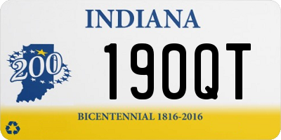 IN license plate 190QT