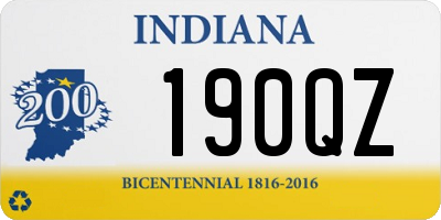 IN license plate 190QZ