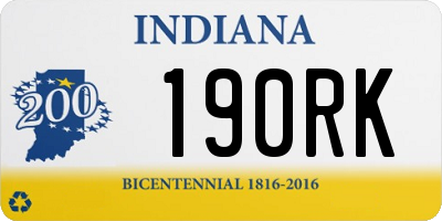 IN license plate 190RK