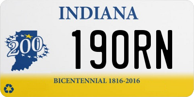 IN license plate 190RN