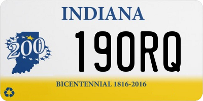 IN license plate 190RQ