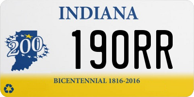 IN license plate 190RR