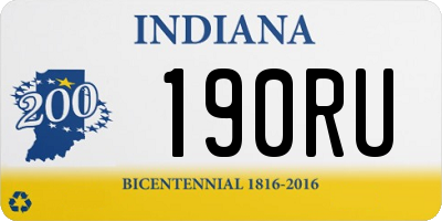 IN license plate 190RU