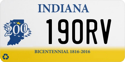 IN license plate 190RV