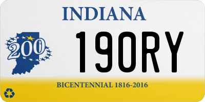 IN license plate 190RY