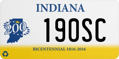 IN license plate 190SC