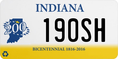 IN license plate 190SH