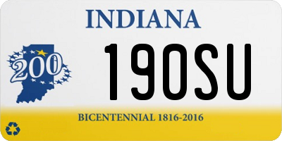 IN license plate 190SU