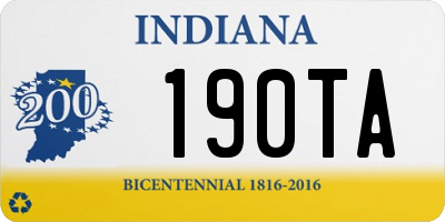 IN license plate 190TA