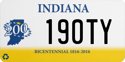 IN license plate 190TY