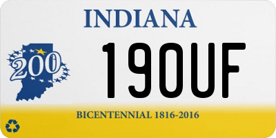 IN license plate 190UF