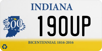 IN license plate 190UP