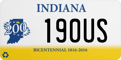 IN license plate 190US